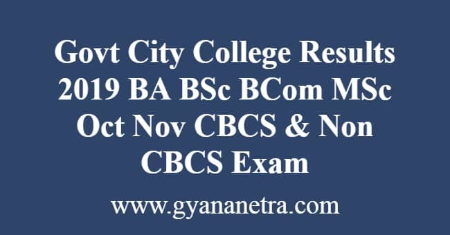 Govt City College Results