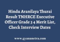 Hindu Aranilaya Thurai Exam Result