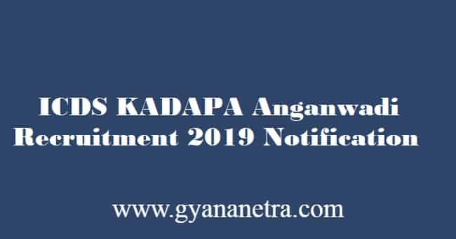 ICDS Kadapa Anganwadi Recruitment 2019