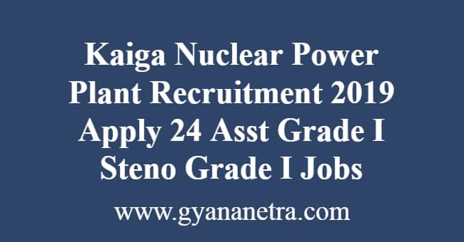 Kaiga Nuclear Power Plant Recruitment
