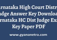 Karnataka High Court District Judge Answer Key Paper PDF