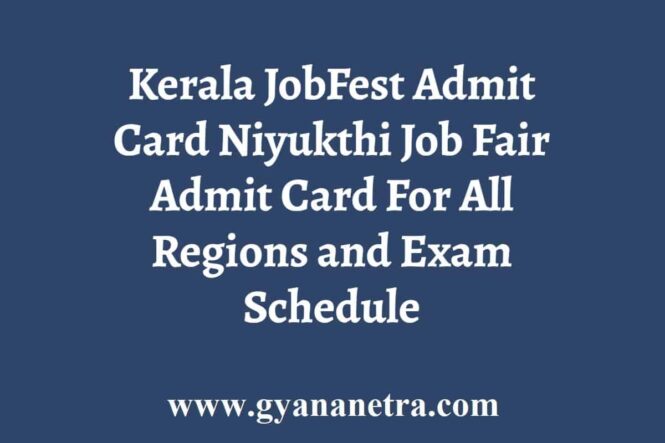 Kerala Job Fest Fair Admit Card