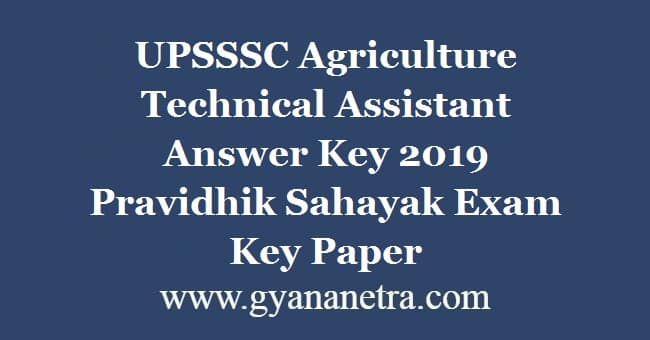 UPSSSC Agriculture Technical Assistant Answer Key