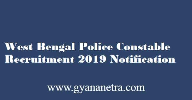 West Bengal Police Constable Recruitment 2019
