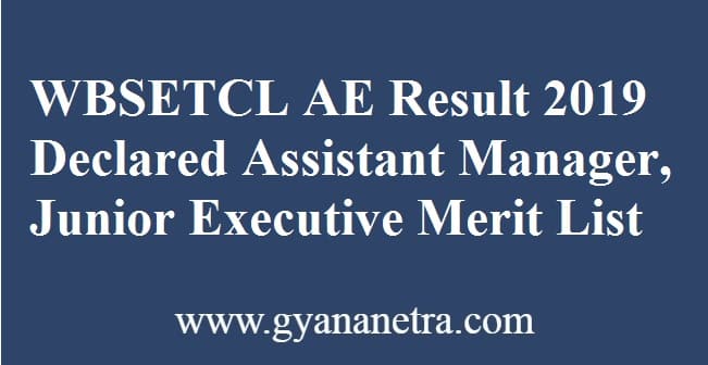 WBSETCL AE Result