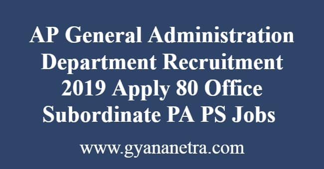 AP General Administration Department Recruitment