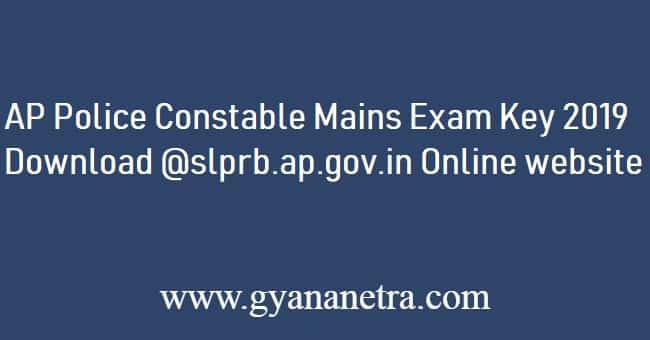 AP Police Constable Mains Answer Key 2019