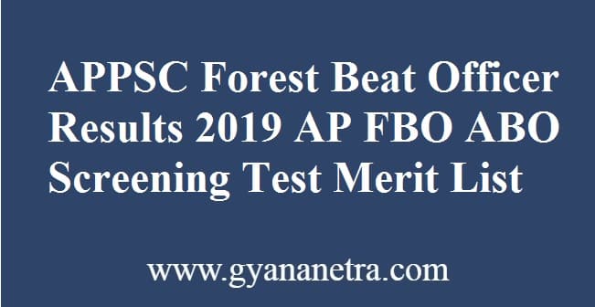 APPSC Forest Beat Officer Results