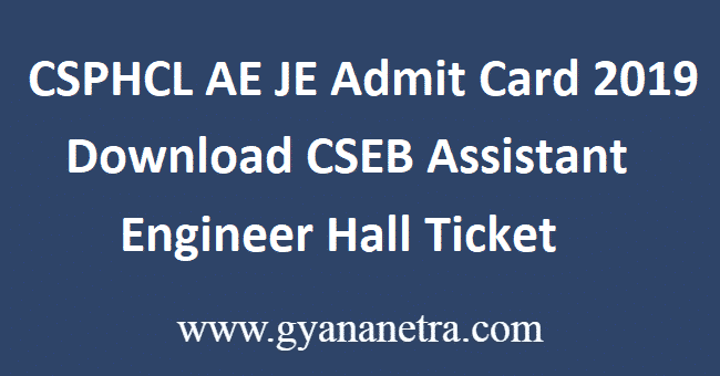 CSPHCL-AE-JE-Admit-Card
