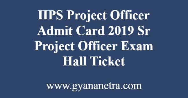 IIPS Project Officer Admit Card