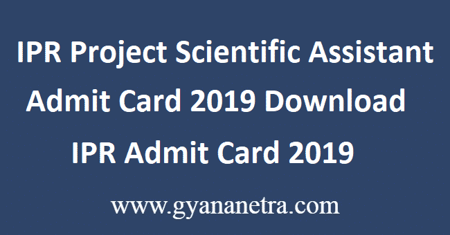 IPR-Project-Scientific-Assistant-Admit-Card