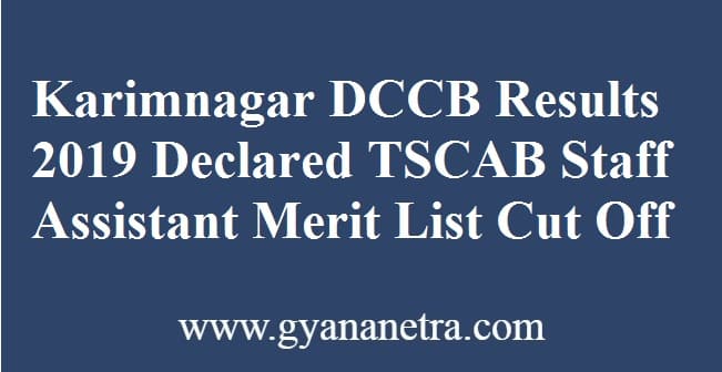 Karimnagar DCCB Results
