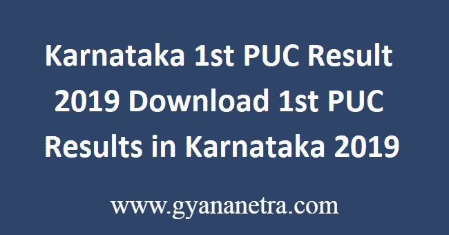 Karnataka-1st-PUC-Result-2019