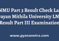 LNMU Part 3 Result Check Online