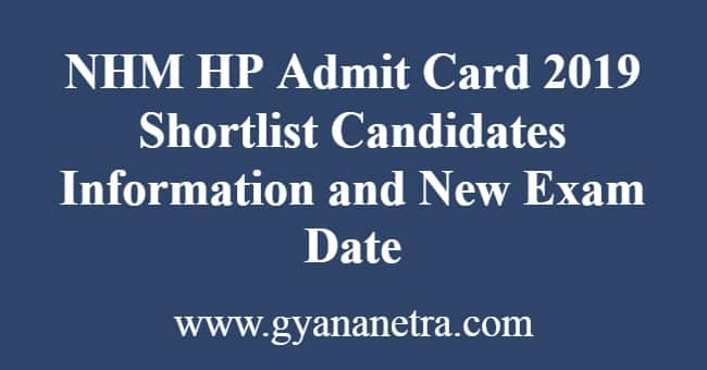 NHM HP Admit Card