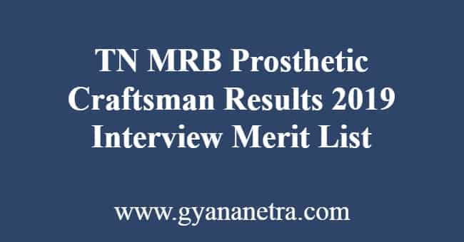 TN MRB Prosthetic Craftsman Results