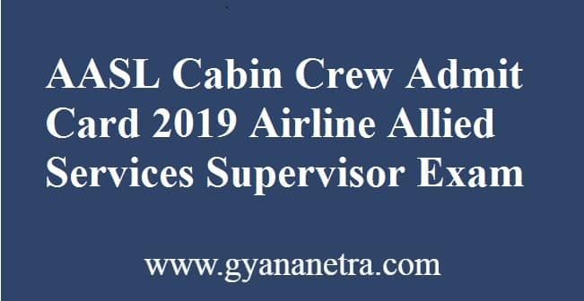 AASL Cabin Crew Admit Card