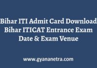 Bihar ITI Admit Card Download