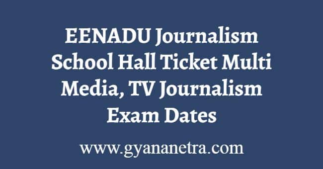 EENADU Journalism School Hall Ticket Download