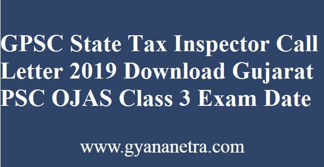 GPSC State Tax Inspector Call Letter
