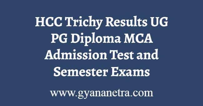 HCC Trichy Results Download
