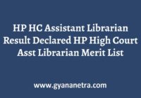 HP HC Assistant Librarian Result Merit List