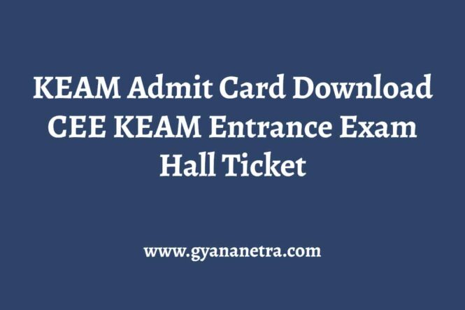 KEAM Admit Card Exam Date