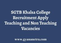 Khalsa College Recruitment