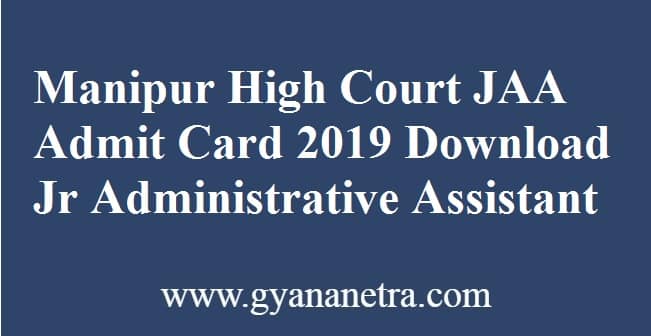 Manipur High Court JAA Admit Card