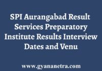 SPI Aurangabad Result Interview Dates