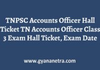 TNPSC Accounts Officer Hall Ticket Exam Date