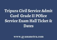 Tripura Civil Service Exam Admit Card