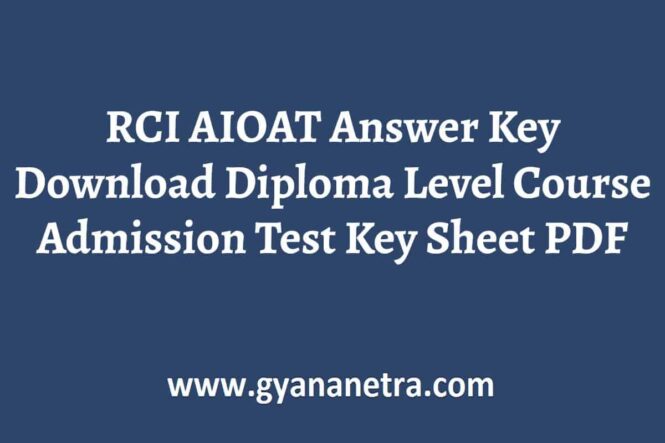 RCI AIOAT Answer Key Paper PDF