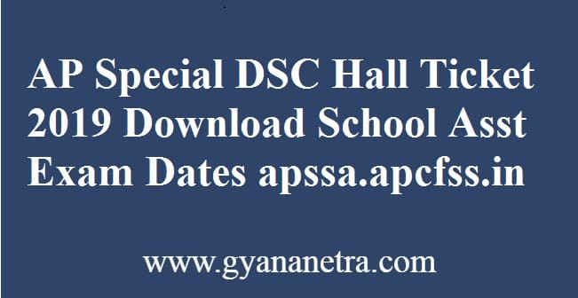 AP Special DSC Hall Ticket