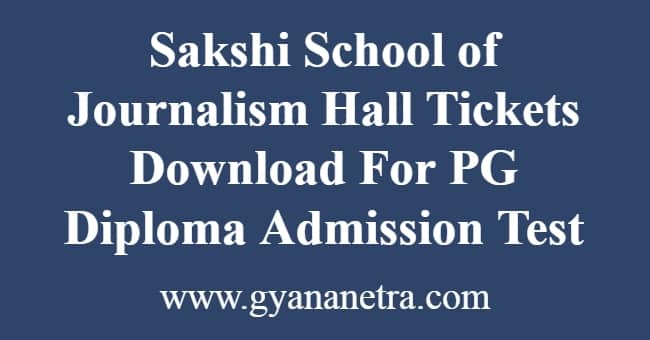 Sakshi School of Journalism Hall Tickets