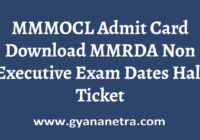 MMMOCL Admit Card Exam Date