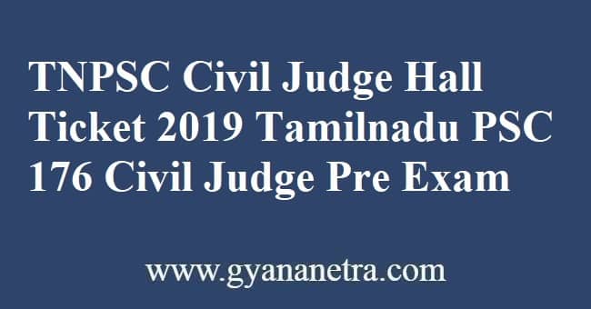 TNPSC Civil Judge Hall Ticket Download