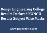 Kongu Engineering College Results Check Online