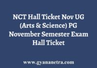 NCT Hall Ticket