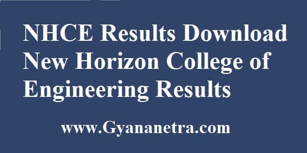 NHCE Results New Horizon College of Engineering