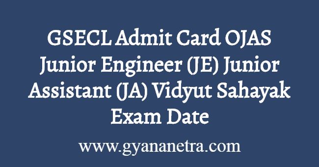 GSECL Admit Card