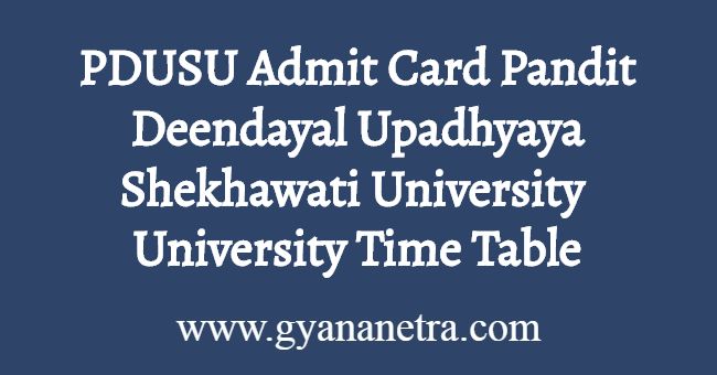 PDUSU Admit Card