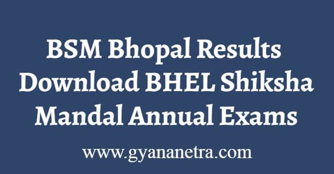 BSM Bhopal Results