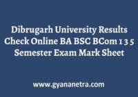Dibrugarh University Results Check Online