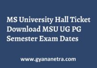 MS University Hall Ticket Download Online