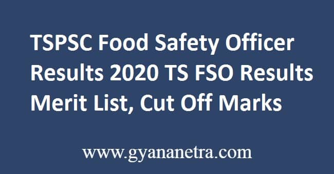 TSPSC Food Safety Officer Results