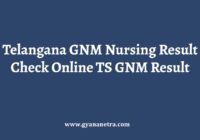 Telangana GNM Nursing Result Check Online