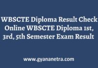 WBSCTE Diploma Results Check Online