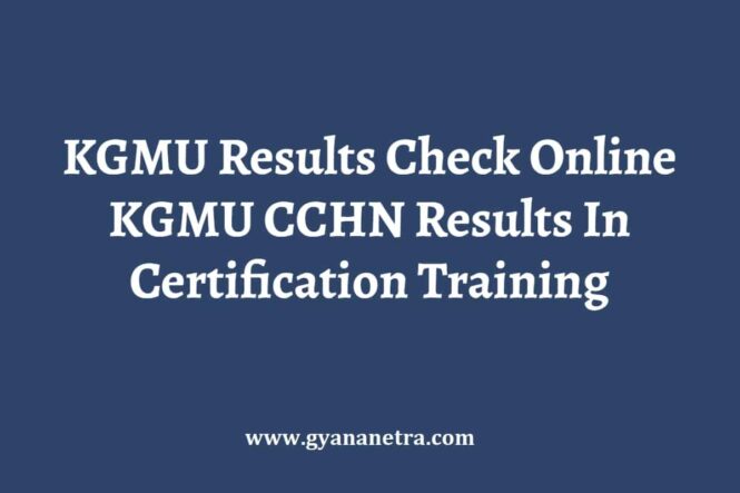KGMU Results Check Online