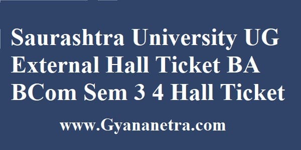 Saurashtra University External Hall Ticket Download Online